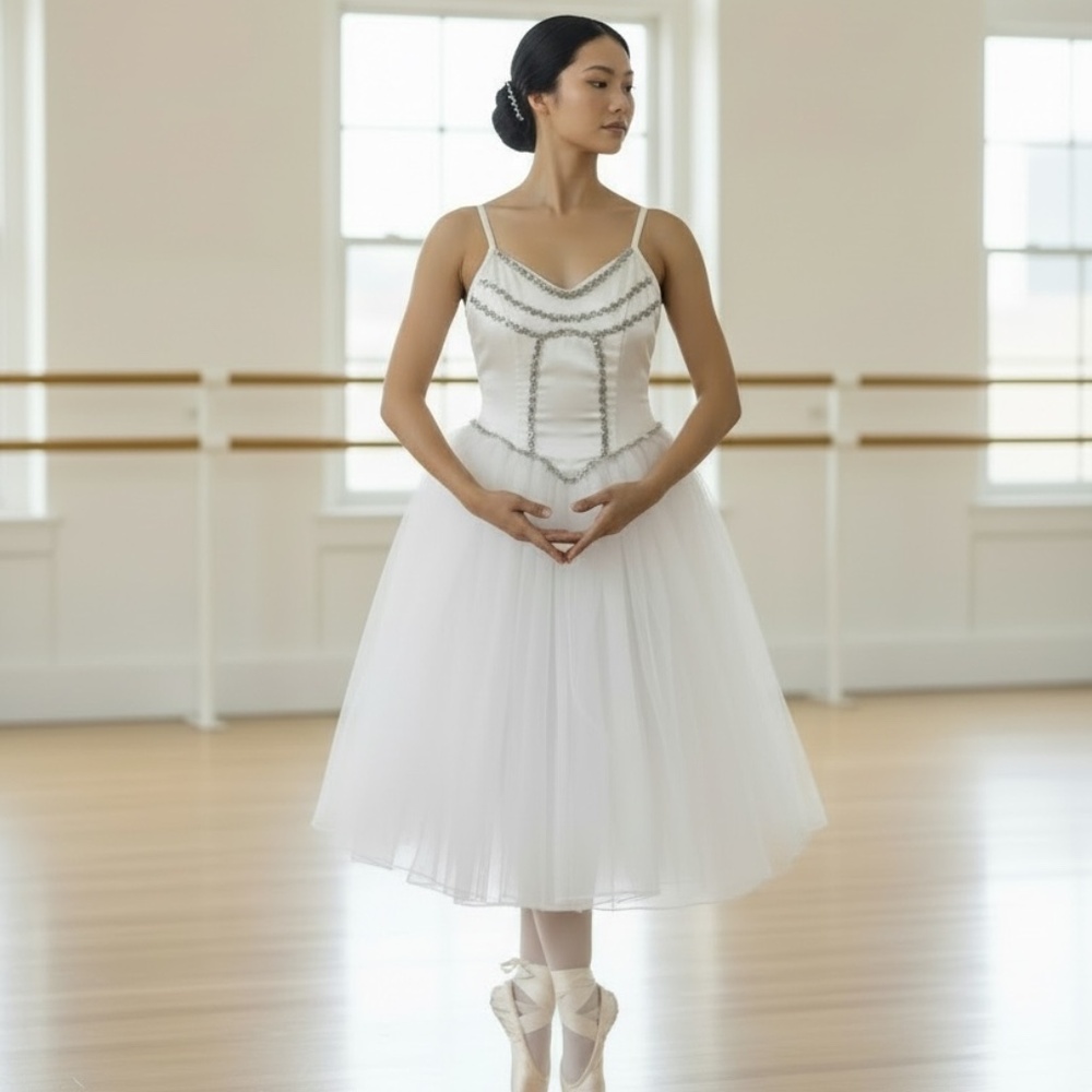 🤍 Star-Style White Romantic Ballet Costumes – Classical Ballet 🤍